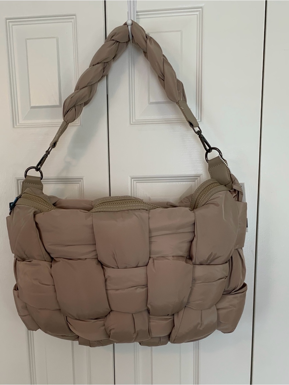 NET-SOL AND SOLENE QUILTED HOBO BAG